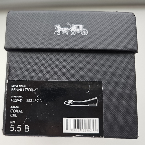 Coach NWT Benni Flat Shoes Coral Color Size 5.5 - Picture 7 of 8